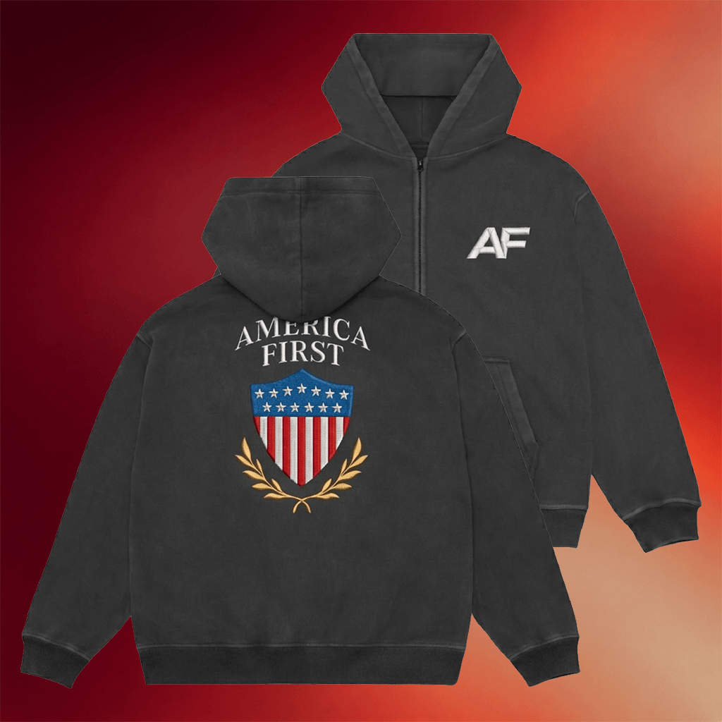 Nick Fuentes Merch 2026 America First Zip Hoodie AF Apparel Patriotic Gifts For Husband