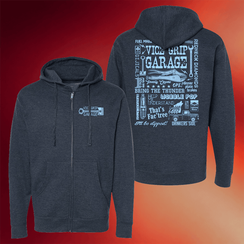 Vice Grip Garage Merch VGG Derekisms Zip Up Hoodie Birthday Presents For Boyfriend