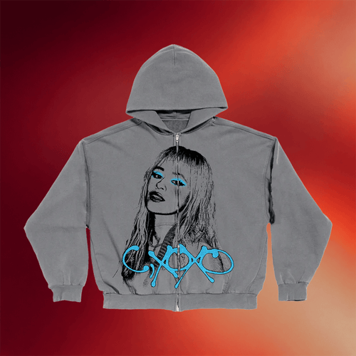 Camila Cabello Merch 2026 C XOXO Glitter Eyeshadow Zip Hoodie Gifts For Music Fans