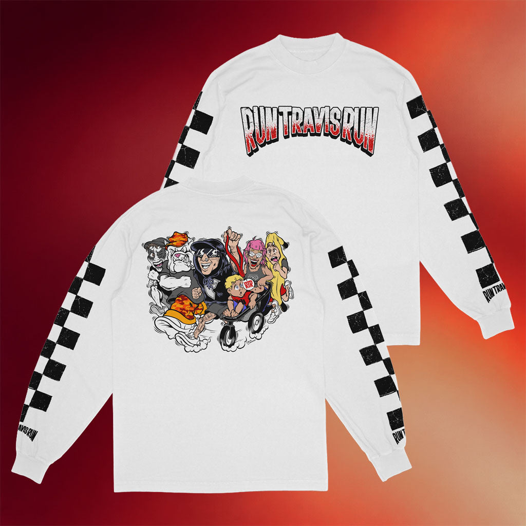 Run Travis Run Merch 2026 RTR Checker Long Sleeve Shirt Present For Dudes