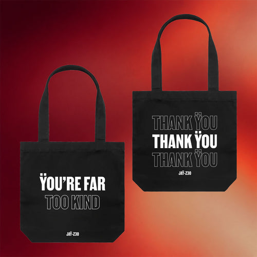 Jay-Z30 Merch 2026 Thank You Tote Bag You're Far Too Kind Handbags Gift For Rap Lovers