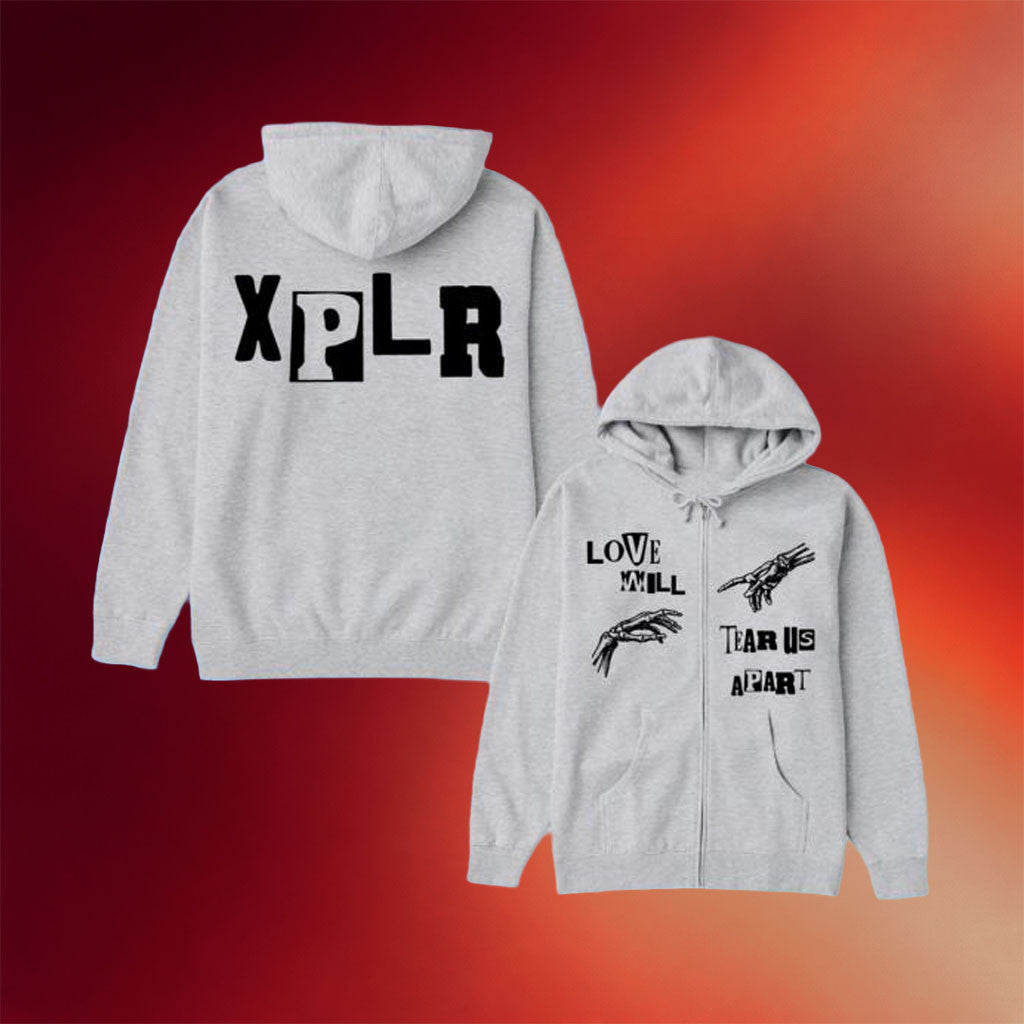 XPLR Merch 2026 Love Will Tear Us Apart Zip Hoodie Sam And Colby Merch Gift For Couples