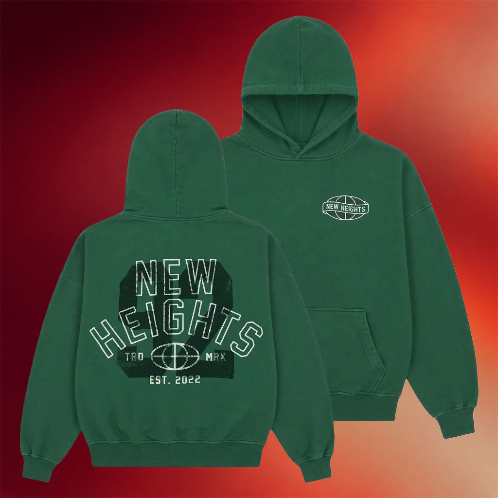 New Heights Merch 2026 New Heights Globe Graphic Hoodie NH Logo Hoodie Gift For Podcast Fans
