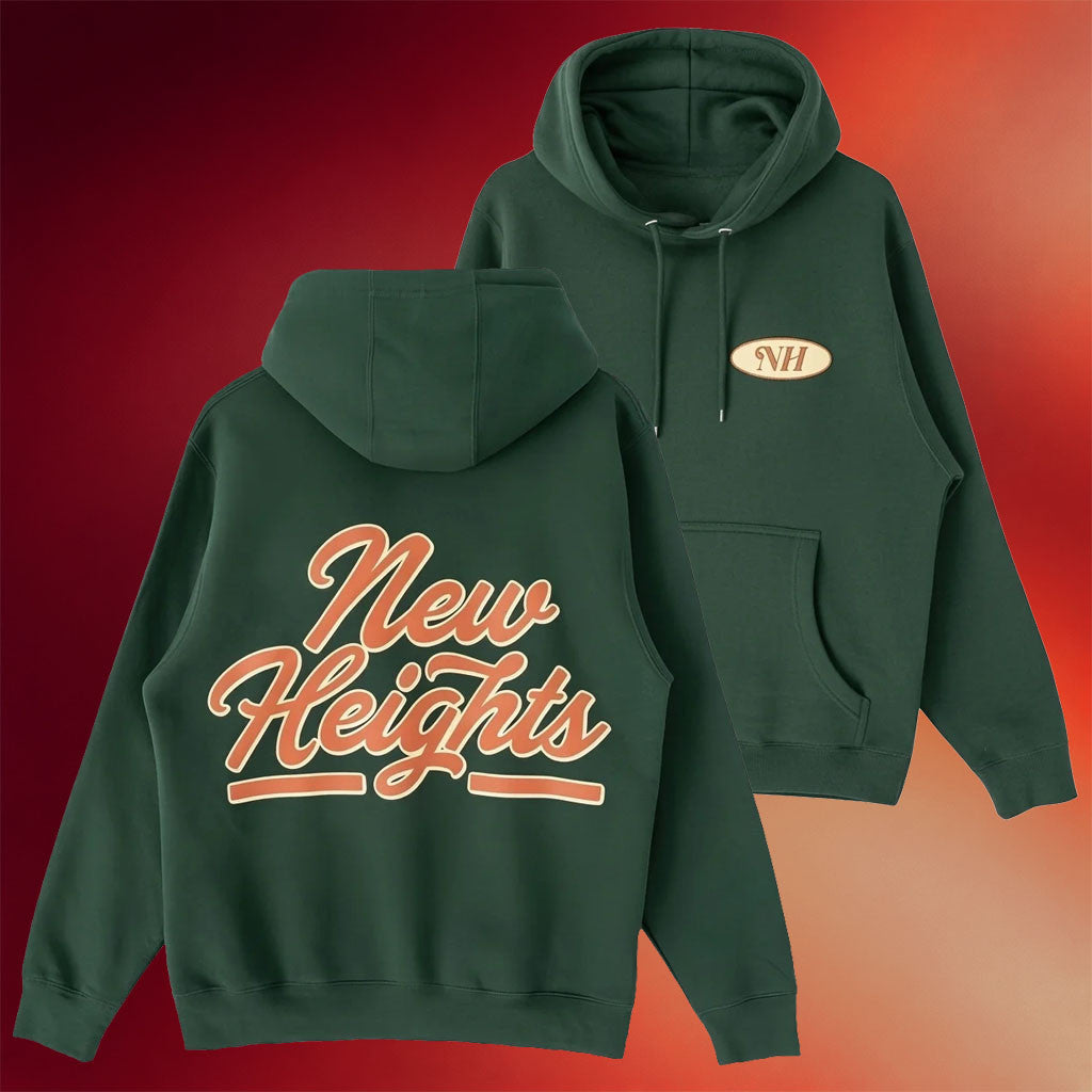 New Heights Merch 2026 New Heights Script Logo Hoodie Best Gift For Podcast Lover