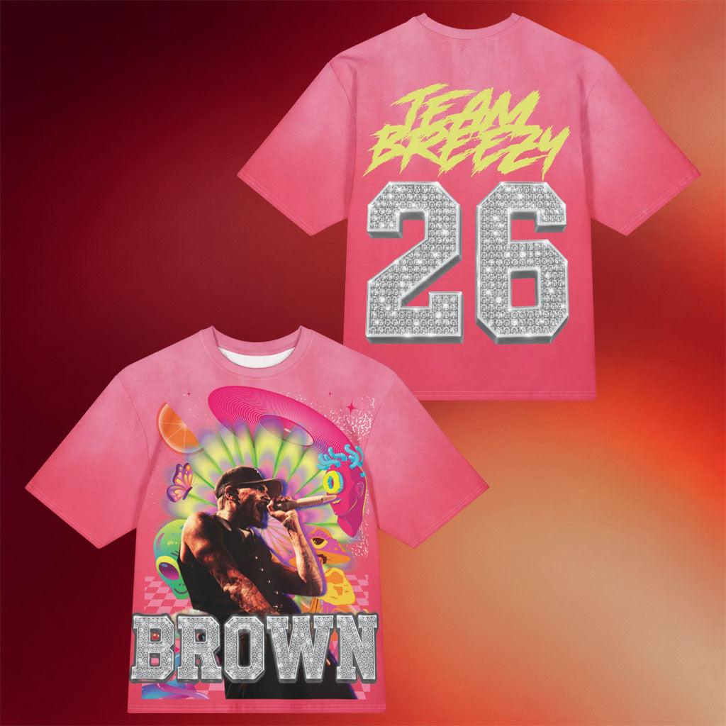 Chris Brown Merch 2026 Breezy Citrus T-Shirt Team Breezy Shirt R&B Tour Merch Concert Outfits