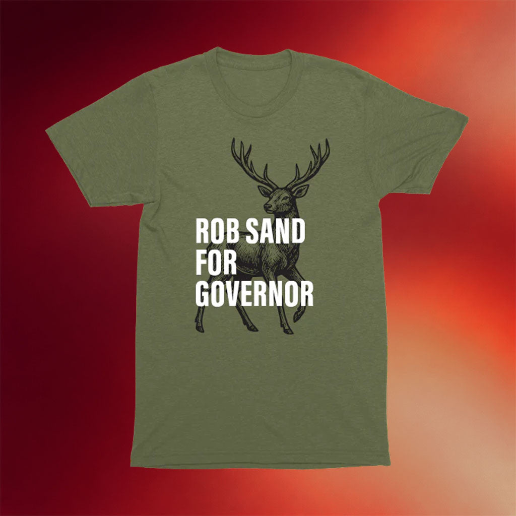 Rob Sand For Governor Merch 2026 The Democratic Deer Hunter T-Shirt Iowa Governor Political Gift
