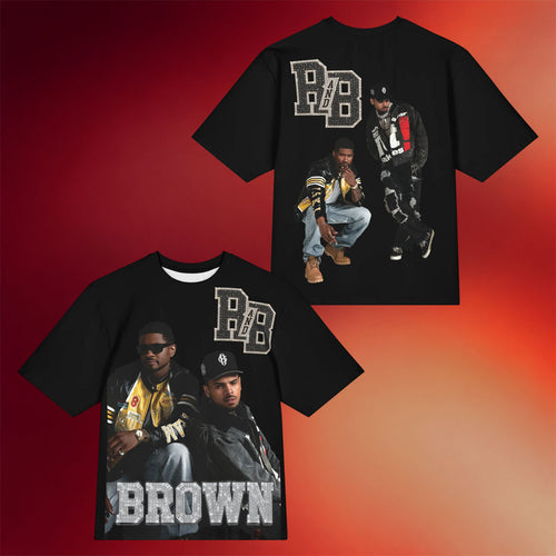 Chris Brown Merch 2026 RnB Bling Black T-Shirt R&B Tour Merch Cool Gifts For Music Lovers