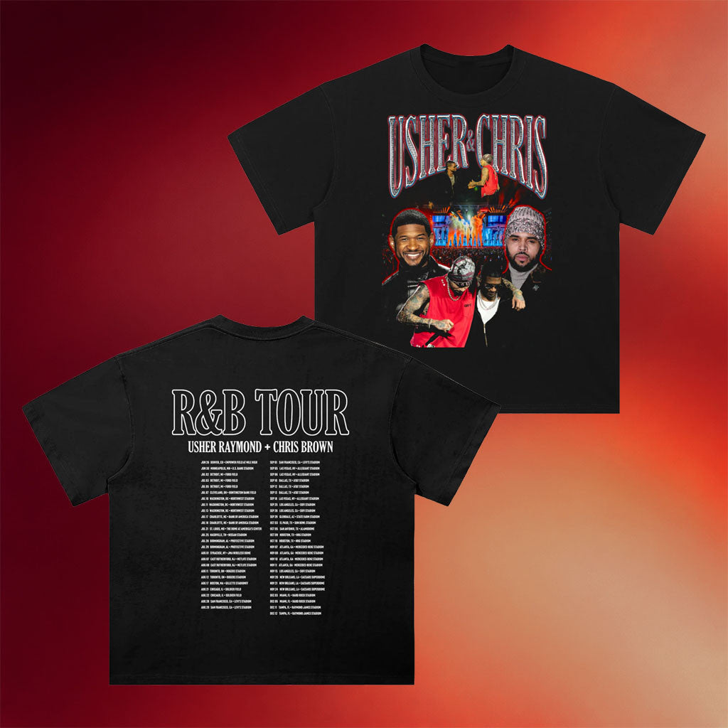 Chris Brown Merch 2026 R&B Legends T-Shirt Usher And Chris Tour Merch Gift For Music Fans