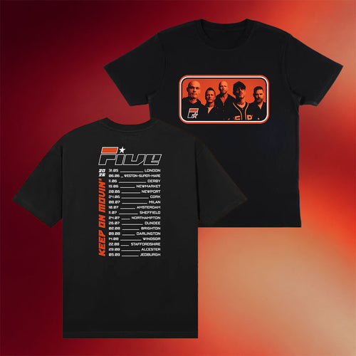 Five Band Merch 2026 Stripe Photo Dateback 2026 Black T-Shirt Gifts For Music Lovers