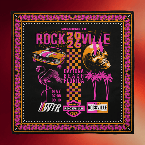 Welcome To Rockville Merch 2026 Cruising Daytona Bandana Best Gifts For Rock Lovers