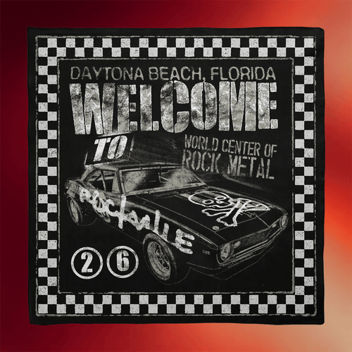 Welcome To Rockville Merch 2026 Demolition Bandana Gifts For Rock Music Lovers