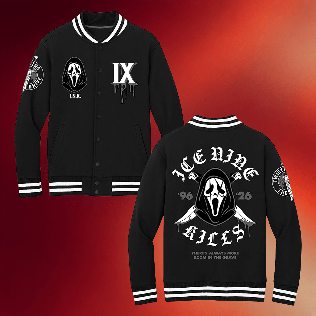 Ice Nine Kills Merch Student Bodies Varsity Jacket INK Apparel Gift Ideas For Fans