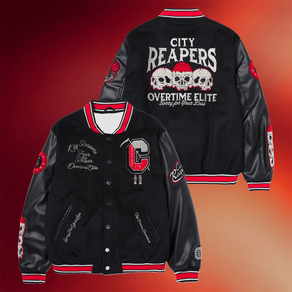 RWE Merch 2026 The Overtime Elite City Reapers Varsity Jacket RWE Basketball Merch Gifts