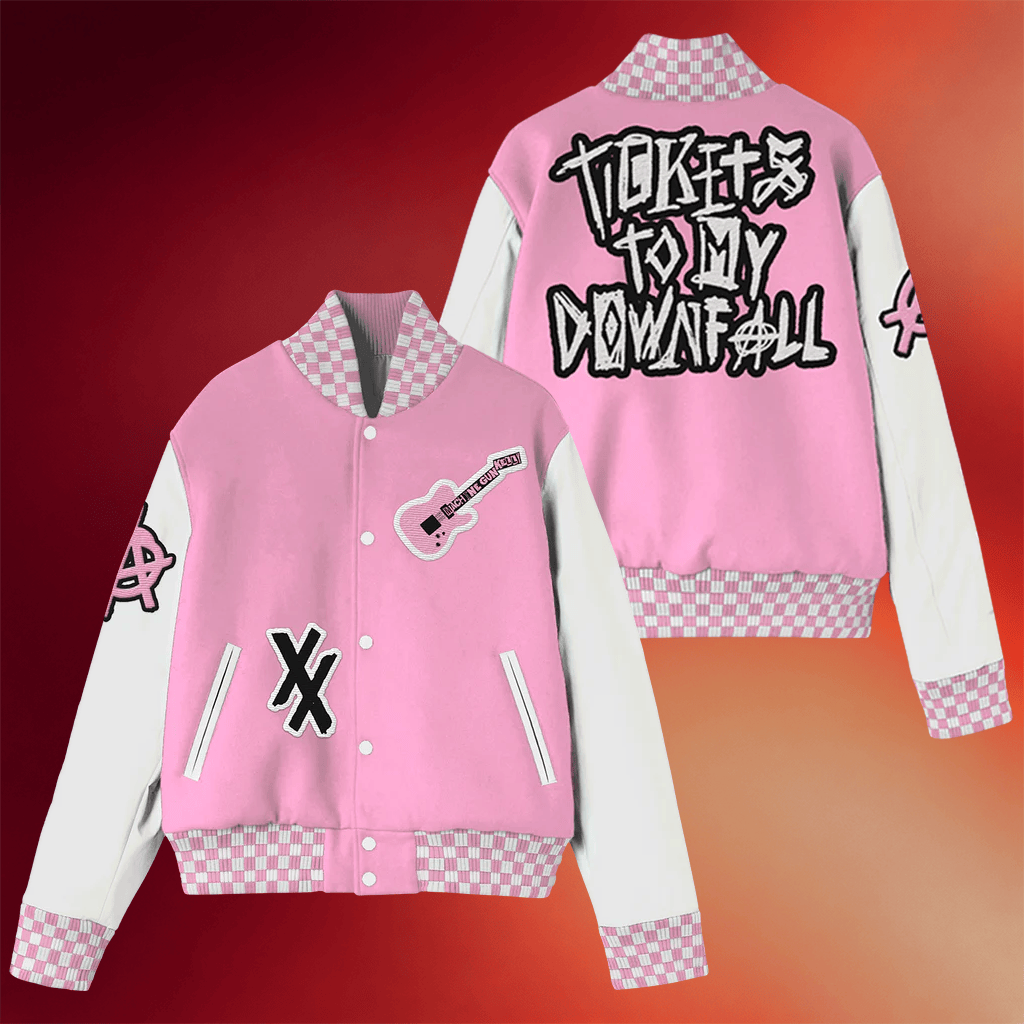 Machine Gun Kelly Merch Tickets Anniversary Varsity Jacket Tickets To My Downfall Jacket
