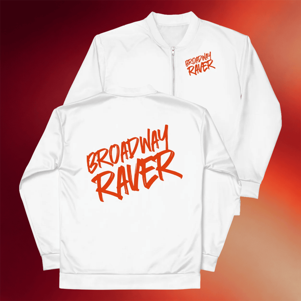 Broadway Rave Merch 2026 Broadway Raver Bomber Jacket Birthday Ideas For Husband