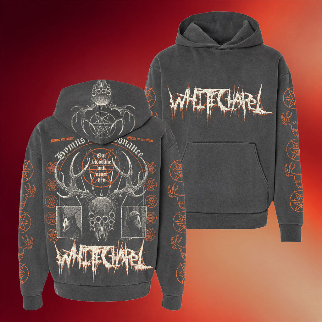 Whitechapel Merch 2026 Bloodlines Wash Hoodie Whitechapel Hoodie Gifts Ideas For Band Fans