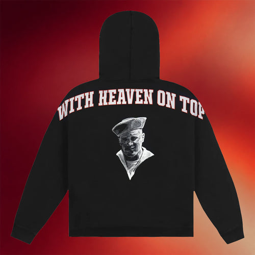 Zach Bryan With Heaven On Tour Merch 2026 With Heaven On Top Black Tour Hoodie Gift For Fans