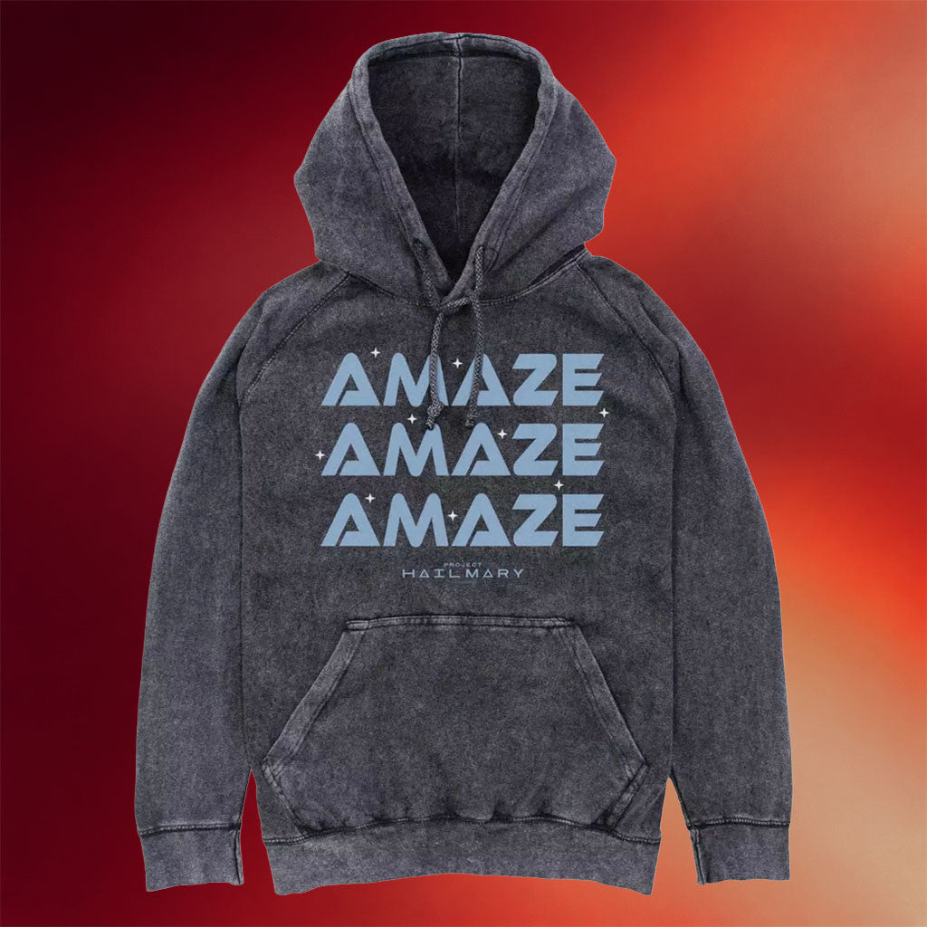 Project Hail Mary Merch 2026 Amaze Amaze Amaze Mineral Wash Hoodie Gifts For Sci Fi Fans