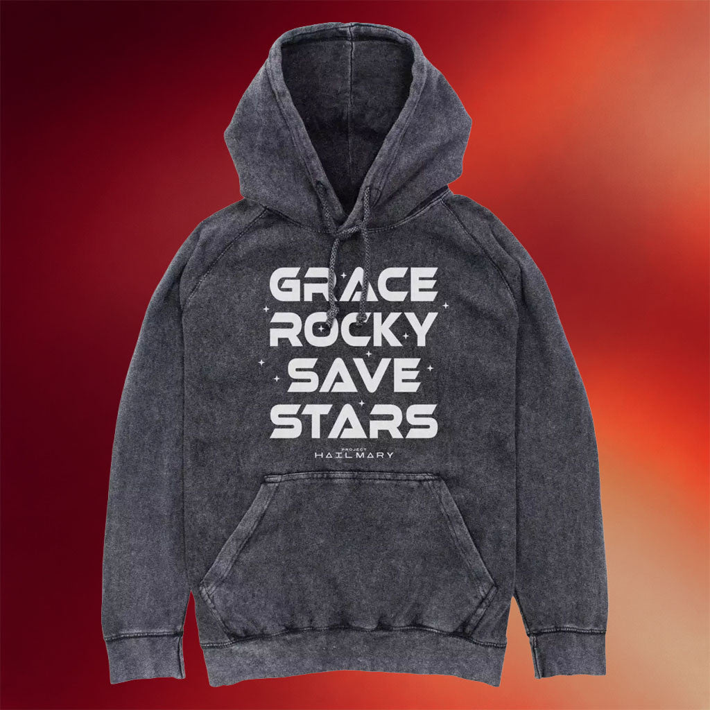 Project Hail Mary Merch 2026 Grace Rocky Save Stars Mineral Wash Hoodie Present For Him