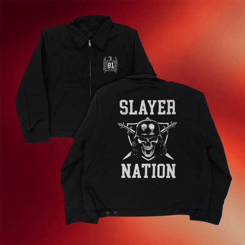 Slayer Merch Slayer Nation Dickies Tour Jacket Birthday Gift Ideas For Husband