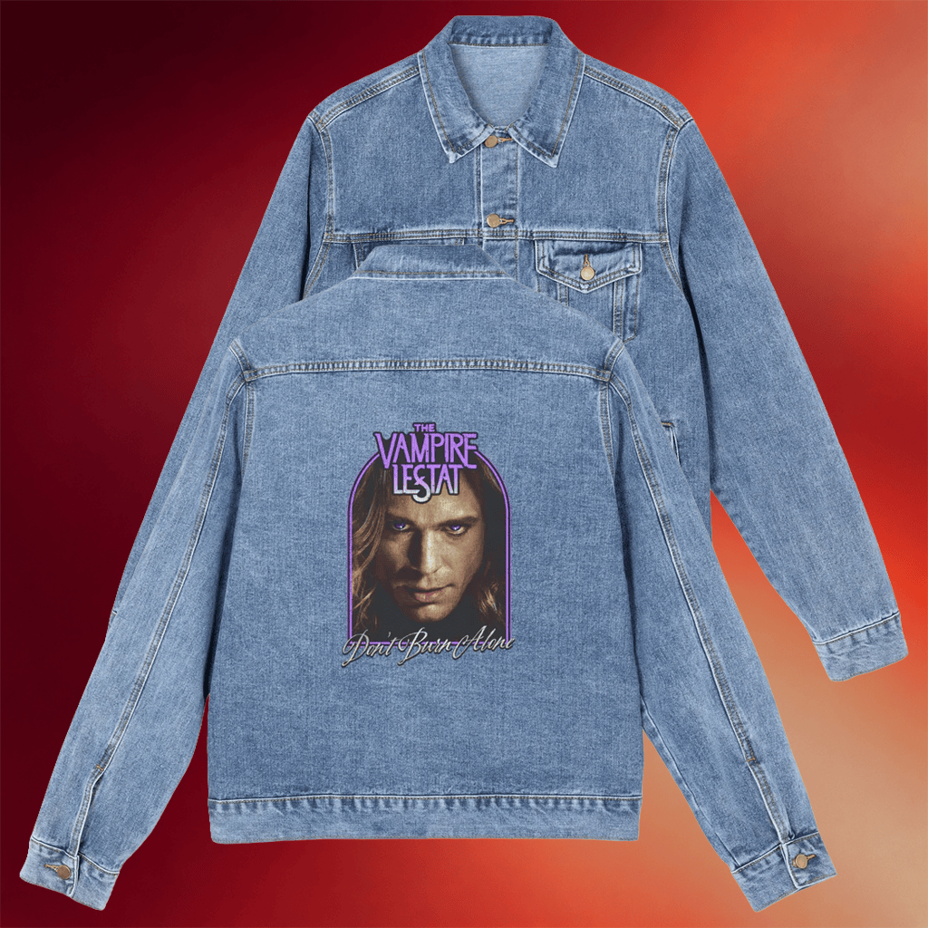 AMC Merch 2026 The Vampire Lestat Don't Burn Alone Denim Jacket Birthday Gifts For BFF