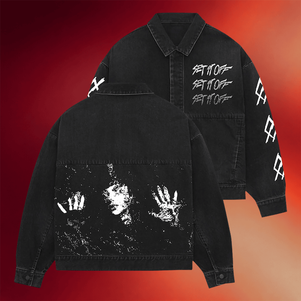 Set It Off Merch 2026 SIO Denim Jacket Set It Off Band Merch Gifts For Rock Lovers