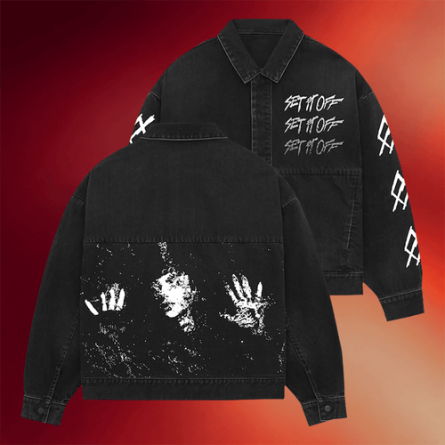 Set It Off Merch 2026 SIO Denim Jacket Set It Off Band Merch Gifts For Rock Lovers