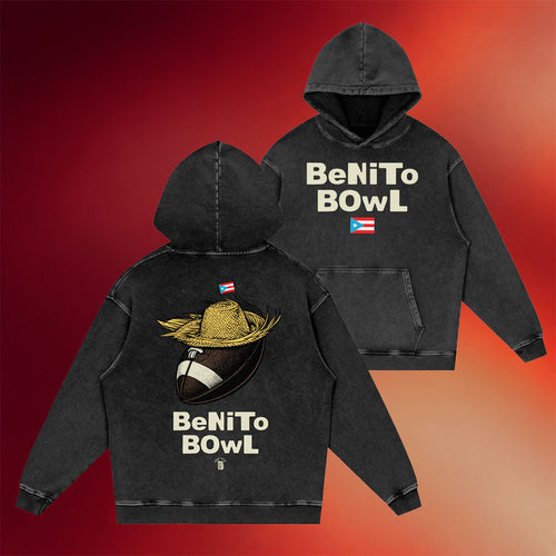 Bronx Native Merch Benito Bowl Snow Wash Hoodie Bad Bunny Super Bowl Merch 2026 Football Fan Gift