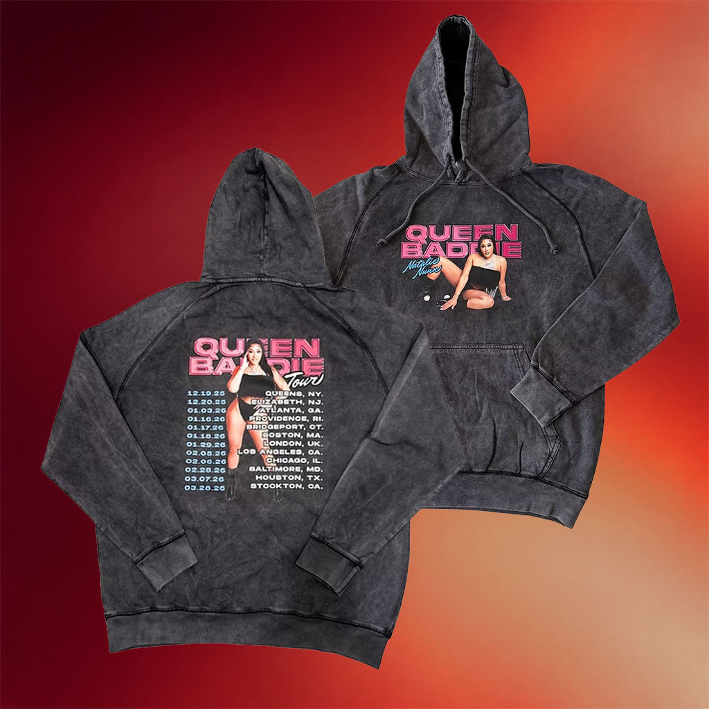 Natalie Nunn Merch Natalie Nunn Queen Baddie Tour Wash Hoodie Birthday Gift For Sister