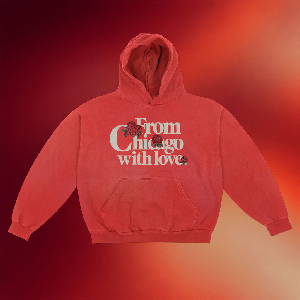 Chicago Over Everything Merch Roses With Love Hoodie Gifts Ideas For Wife