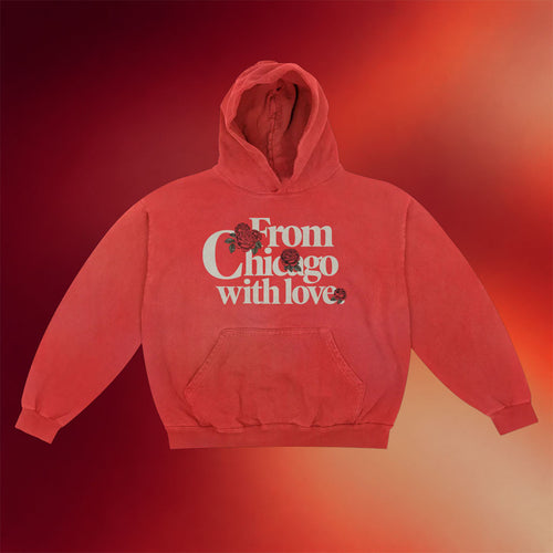 Chicago Over Everything Merch Roses With Love Hoodie Gifts Ideas For Wife