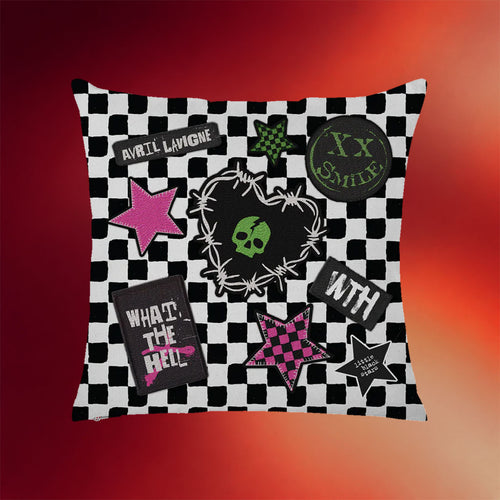 Avril Lavigne Merch 2026 What The Hell Checkered Pillow Case Gifts For Music Lovers