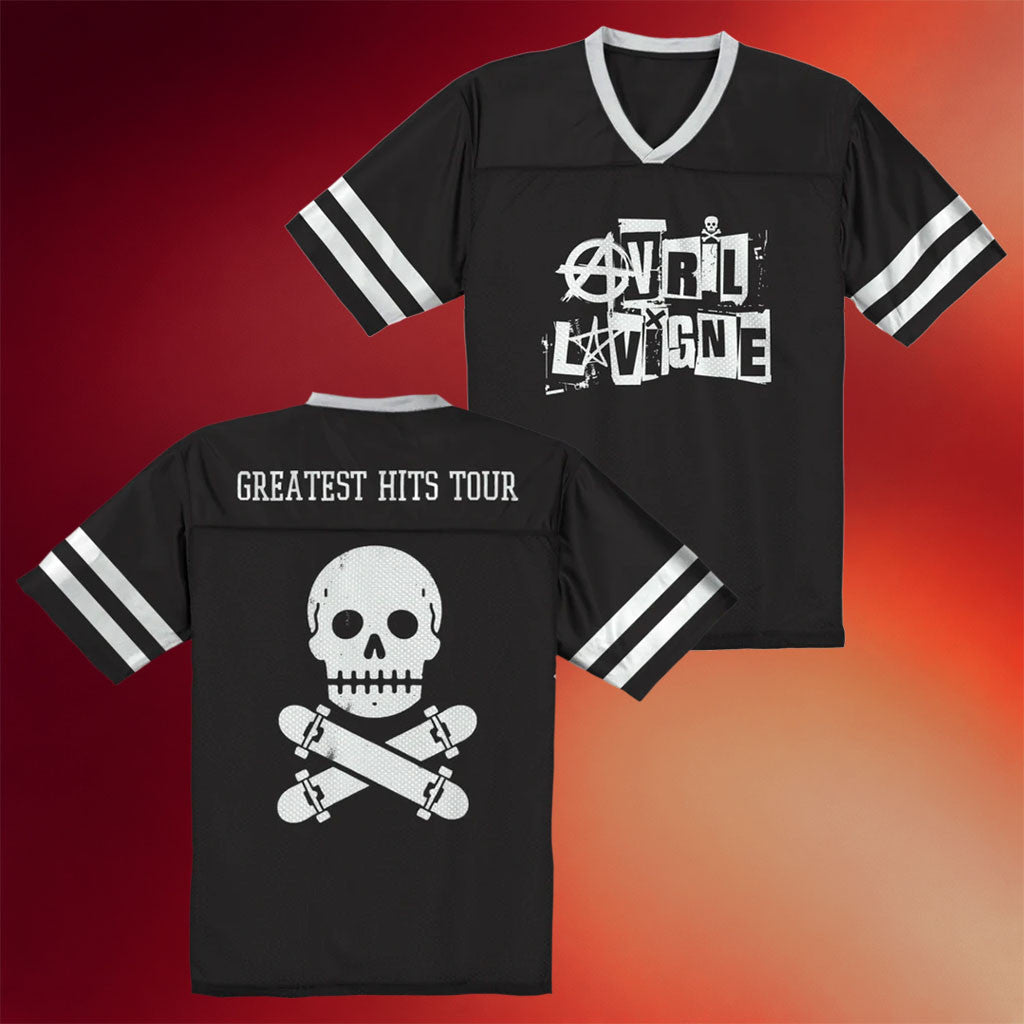 Avril Lavigne Merch 2026 Greatest Hits Tour Football Jersey Presents For Music Lovers