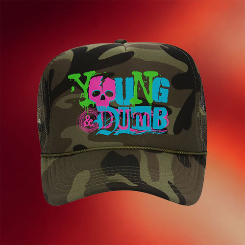 Avril Lavigne Merch 2026 Young And Dumb Camo Trucker Hat Gift Ideas For Brothers