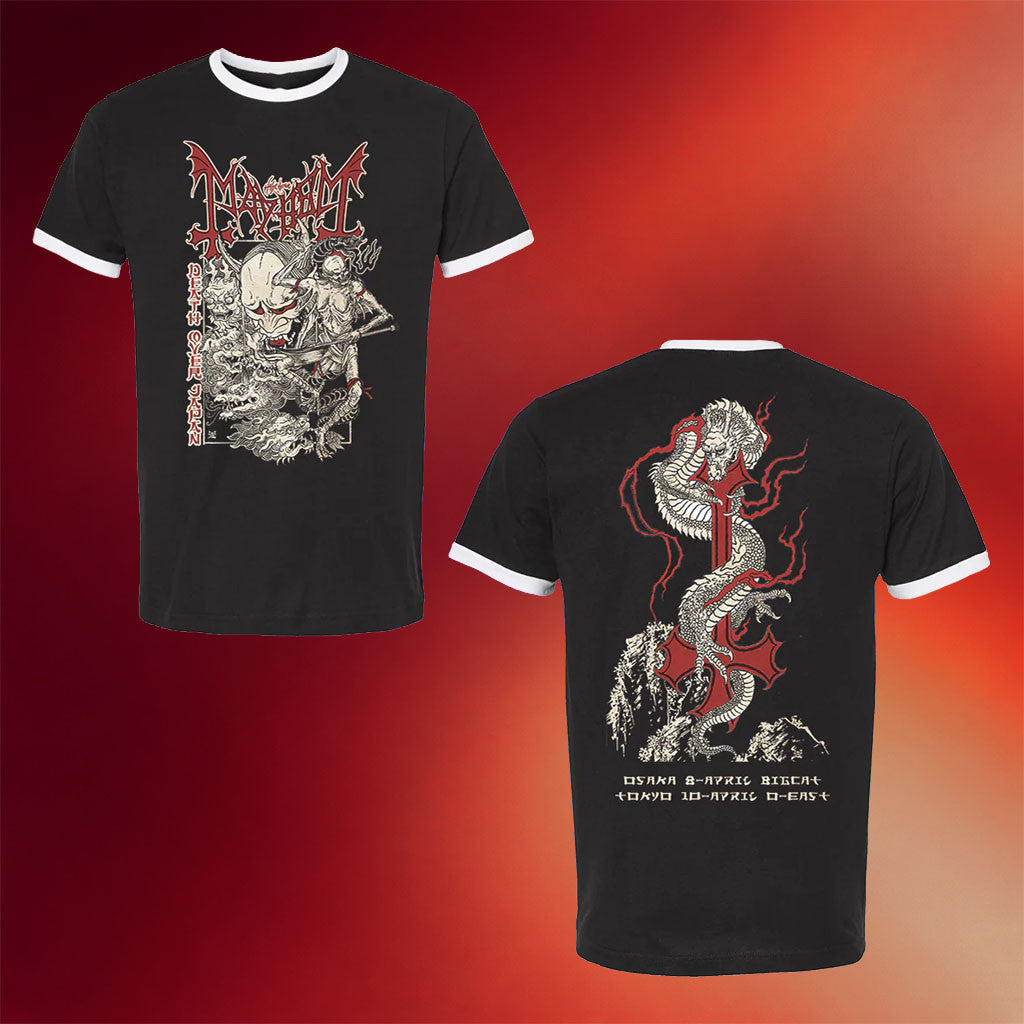 The True Mayhem Merch 2026 Death Over Japan Ringer T-Shirt Black Mayhem Tour Shirt Fan Gifts