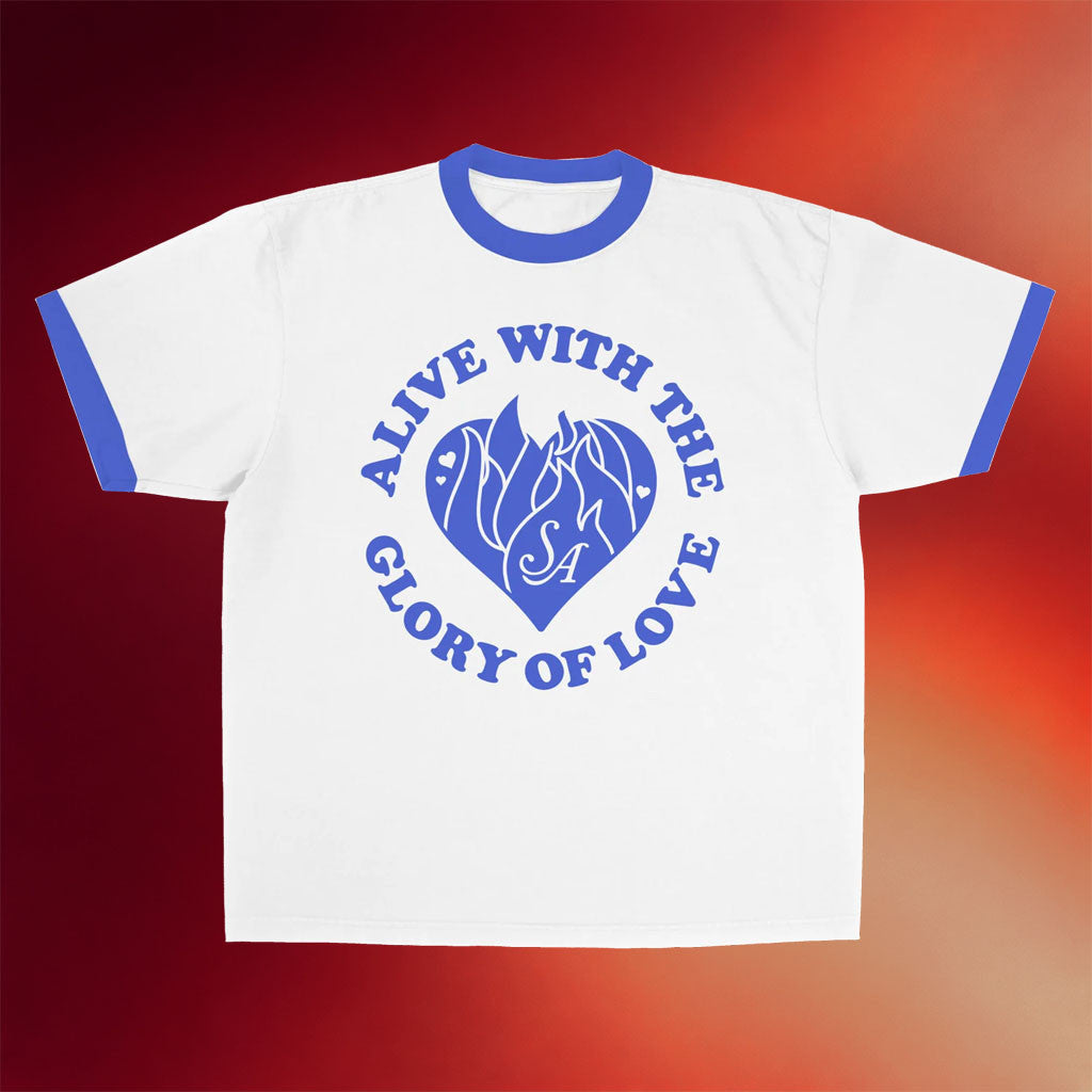 Say Anything Merch 2026 Alive With The Glory Of Love Ringer T-Shirt Gifts For Wife