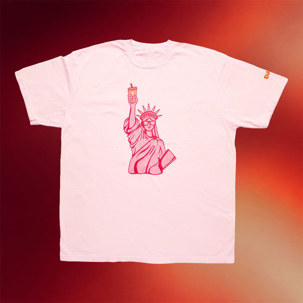 Dunkin Runs On Merch 2026 Liberty T-Shirt Funny Fourth Of July Outfits Gift For Her