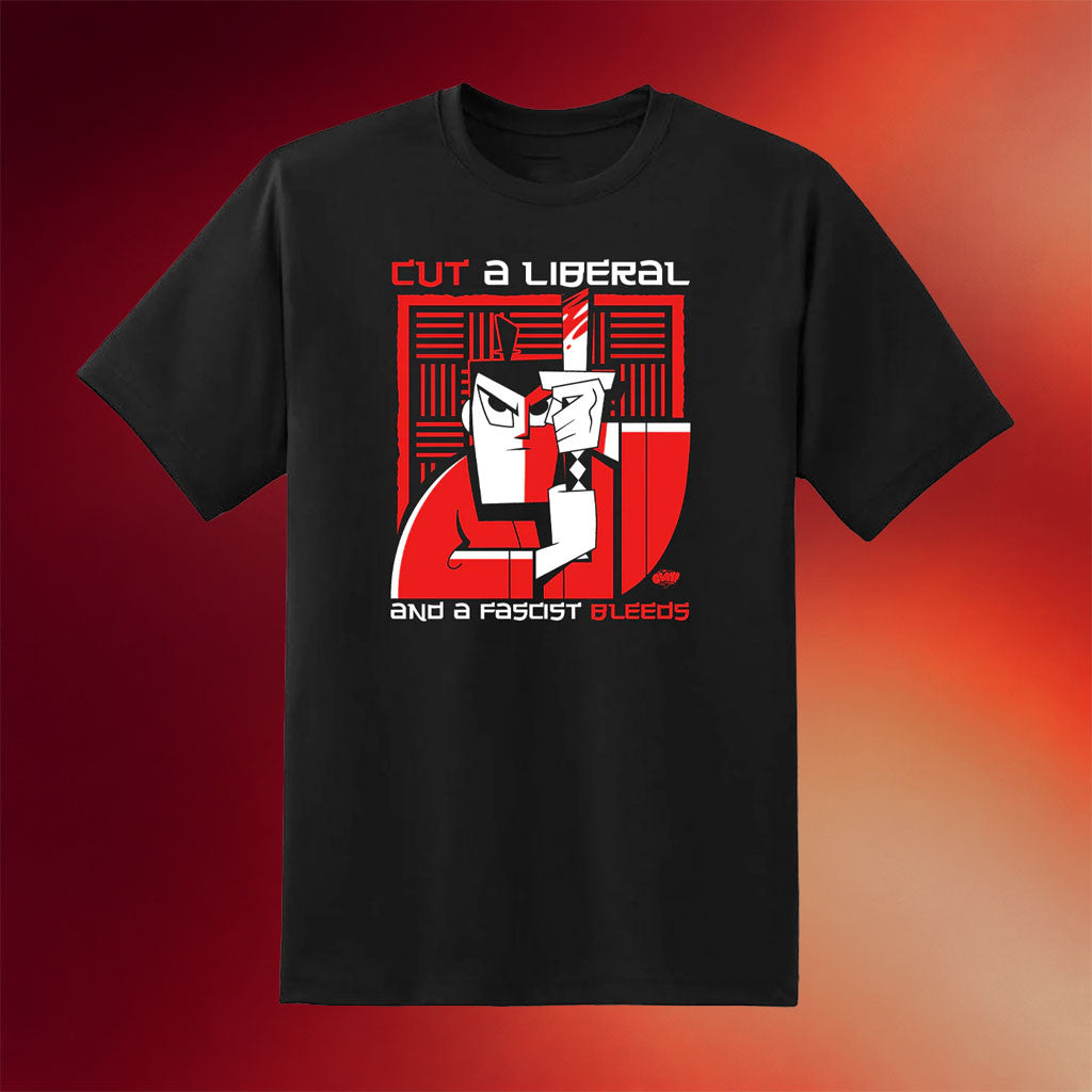 Punk With A Camera Merch 2026 Cut A Liberal And A Fascist Bleeds T-Shirt Clay Graham Shirt