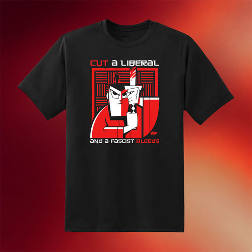 Punk With A Camera Merch 2026 Cut A Liberal And A Fascist Bleeds T-Shirt Clay Graham Shirt