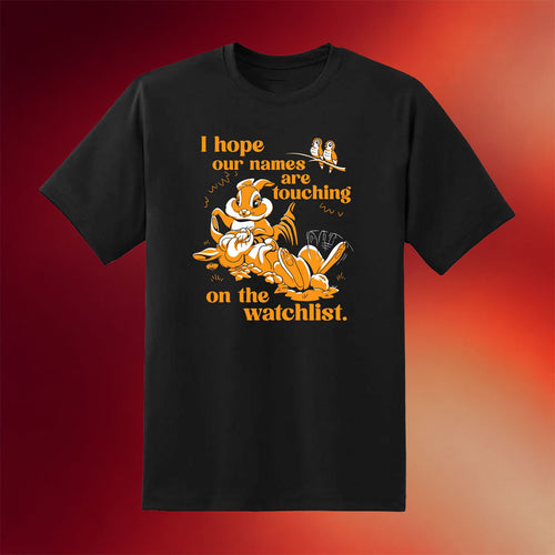 Punk With A Camera Merch 2026 I Hope Our Names Are Touching On The Watchlist T-Shirt Black