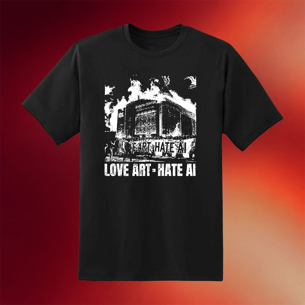 Punk With A Camera Merch 2026 Love Art Hate AI T-Shirt Anti AI Clothing Gifts For Him Her