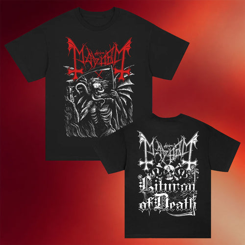 The True Mayhem Merch 2026 Death Engraving T-Shirt Black Liturgy Of Death Shirt Fan Gifts