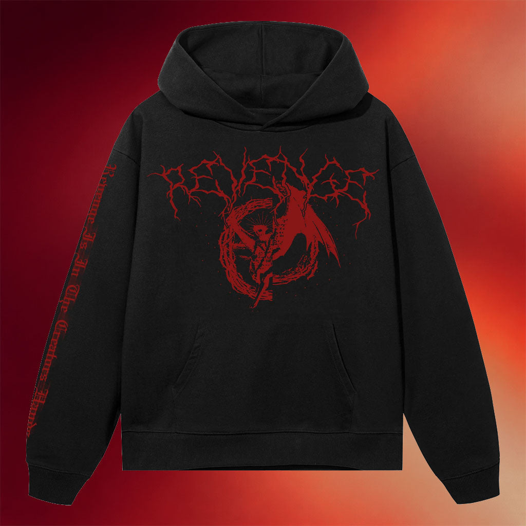 Revenge Merch 2026 Abaddon Lightning Hoodie Black Red Hoodie Best Gifts For Dad - Mouldking