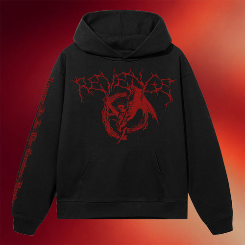 Revenge Merch 2026 Abaddon Lightning Hoodie Black Red Hoodie Best Gifts For Dad - Mouldking