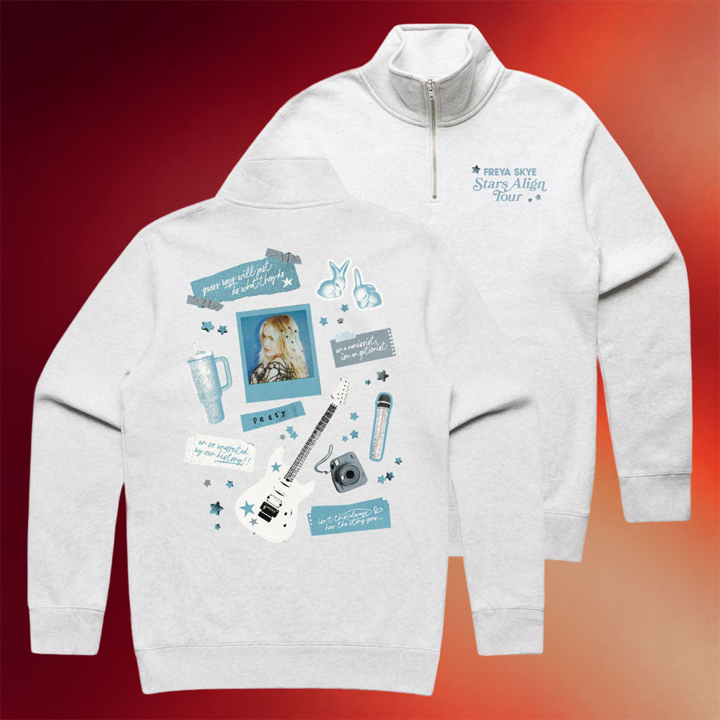 Freya Skye Merch 2026 Scrapbook Quarter Zip Shirt Freya Skye Stars Align Tour Merch Fan Gifts - Mouldking