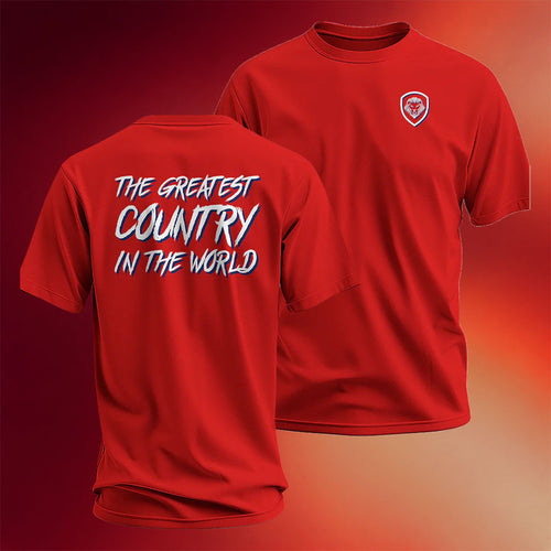 Valuetainment Merch 2026 The Greatest Country In The World Red T-Shirt Fourth Of July Outfits - Mouldking
