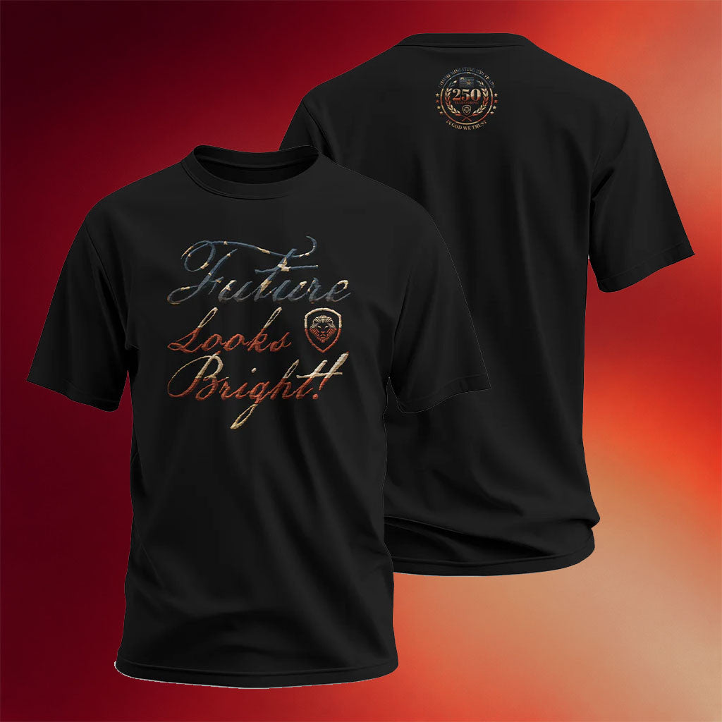 Valuetainment Merch 2026 Future Look Bright Flag Script T-Shirt USA 250th Anniversary Merch - Mouldking
