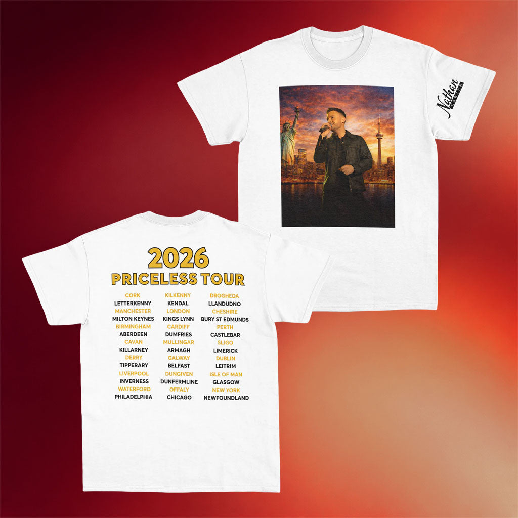 Nathan Carter Merch 2026 Priceless Tour T-Shirt White Present For Country Music Fans - Mouldking