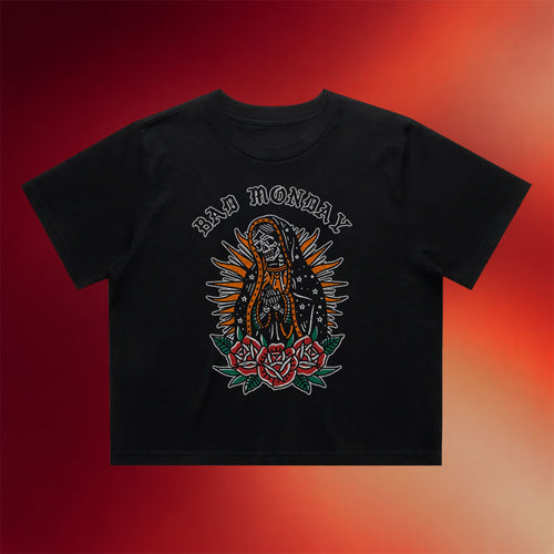 Bad Monday Merch 2026 Throwback Classic Prayer Cropped T-Shirt Present For Women - Mouldking