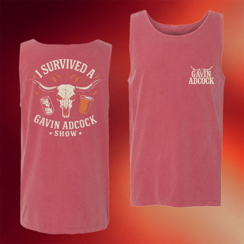 Gavin Adcock Merch 2026 I Survived Tank Top Gavin Adcock Show Merch Gift For Country Lovers - Mouldking